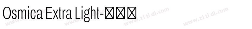 Osmica Extra Light字体转换